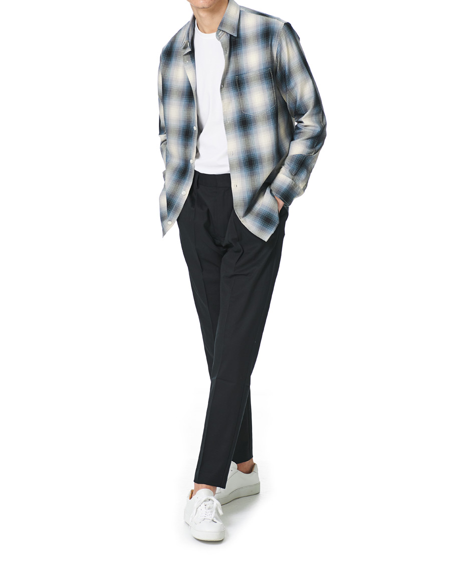 Mies | Kauluspaidat | NN07 | Errico Checked Shirt Blue/White