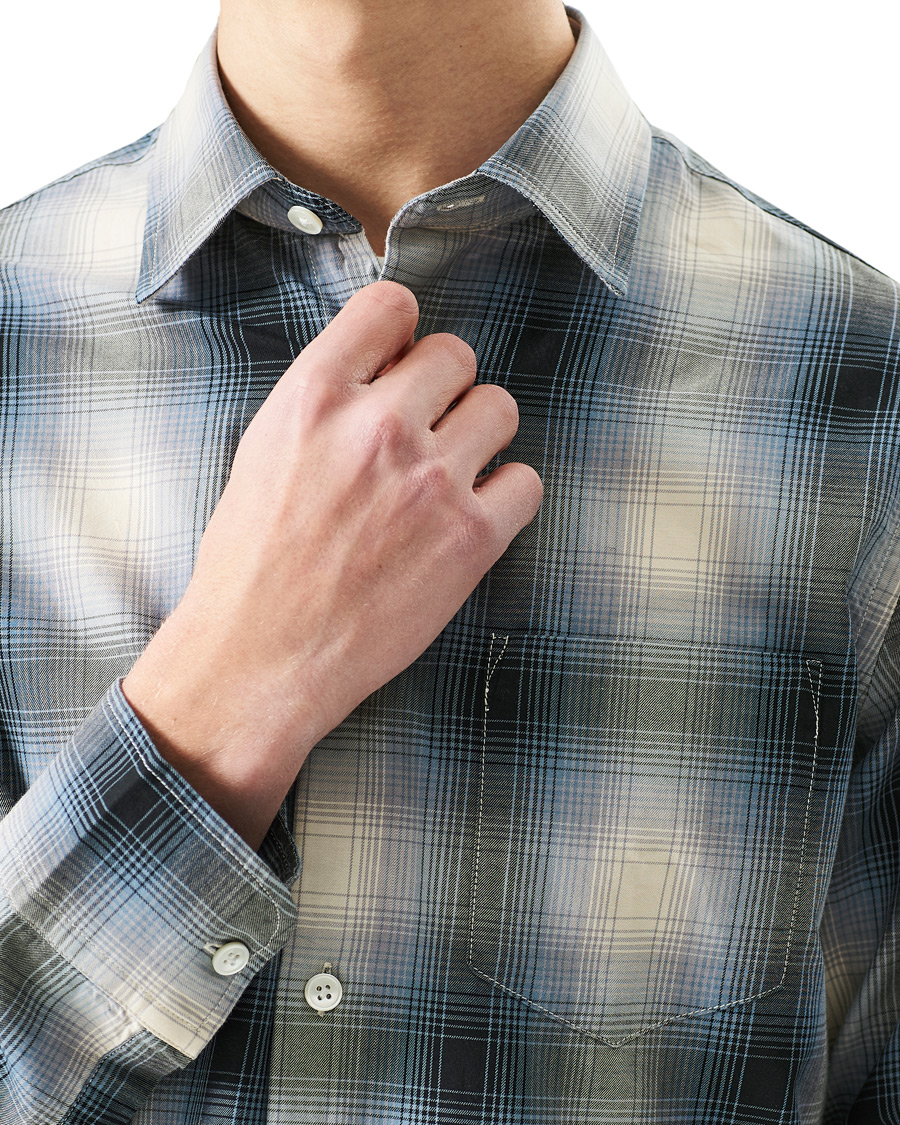 Mies | Kauluspaidat | NN07 | Errico Checked Shirt Blue/White