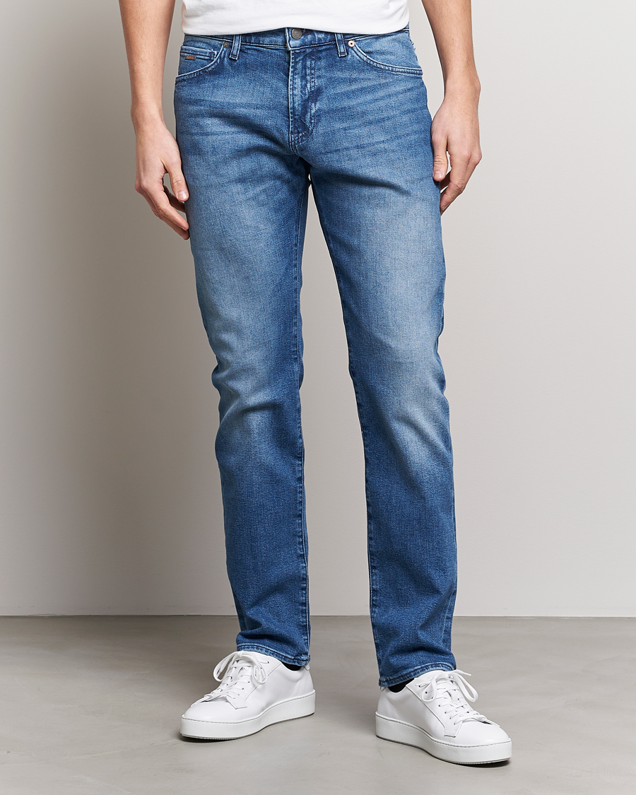 Mies | Siniset farkut | BOSS ORANGE | Maine Regular Fit Stretch Jeans Bright Blue