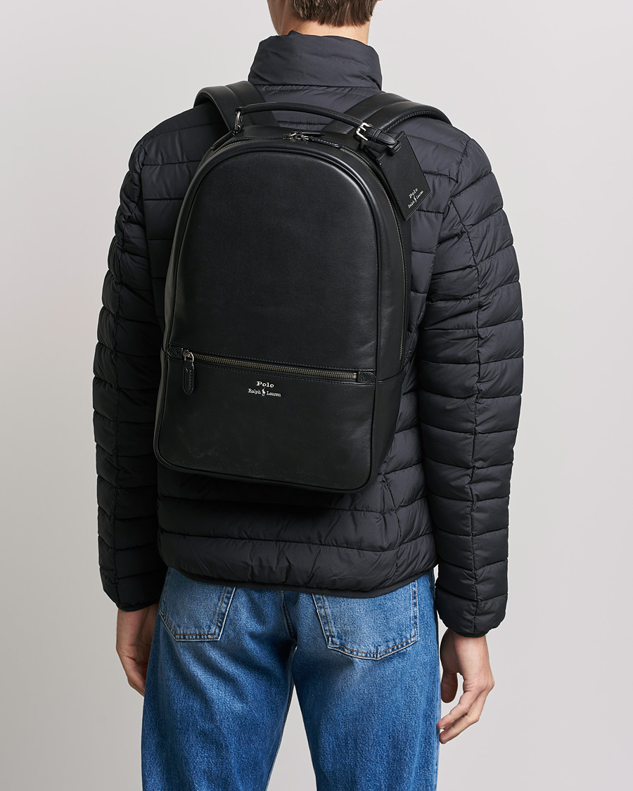 Mies | Laukut | Polo Ralph Lauren | Leather Backpack Black
