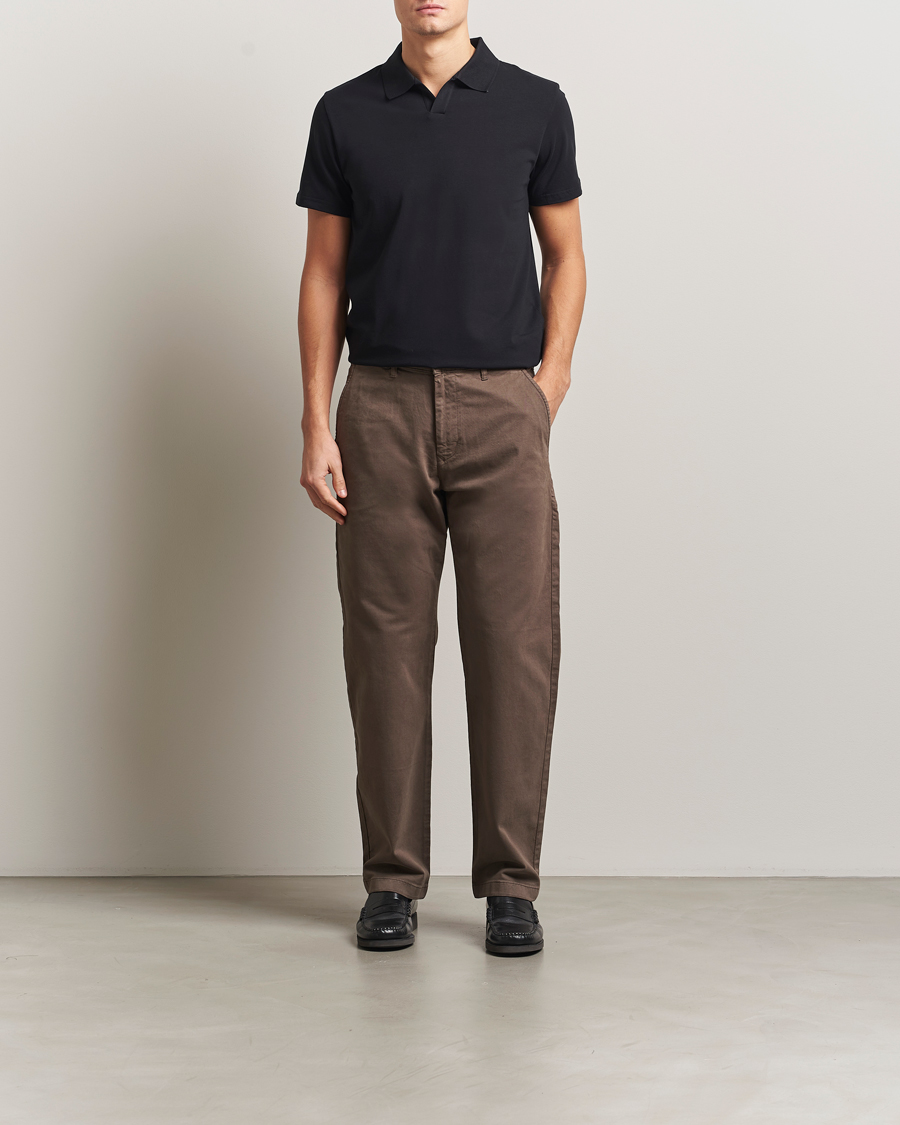 Mies | Pikeet | Filippa K | Soft Lycra Polo Tee Black