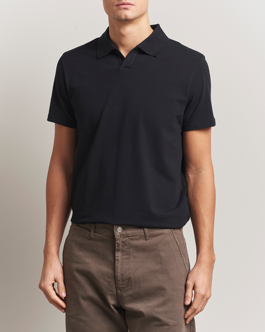 Mies | Pikeet | Filippa K | Soft Lycra Polo Tee Black