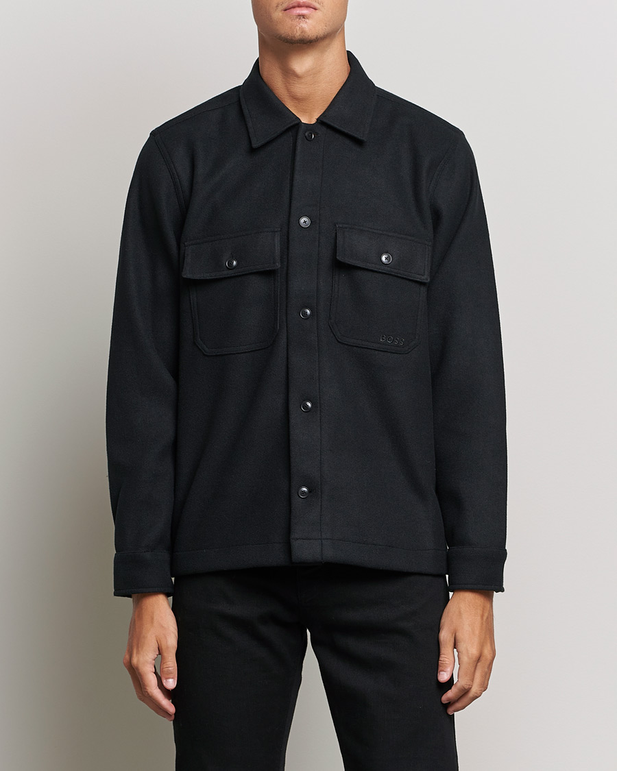 Mies | Kauluspaidat | BOSS ORANGE | Lovvo Pocket Overshirt Black