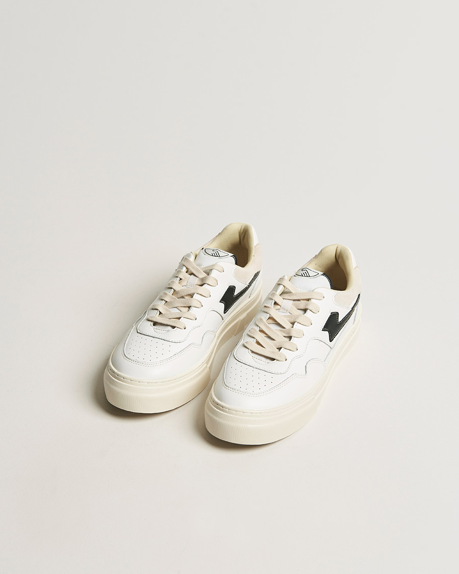 Mies | Kengät | Stepney Workers Club | Pearl S-Strike Leather Sneaker White/Black
