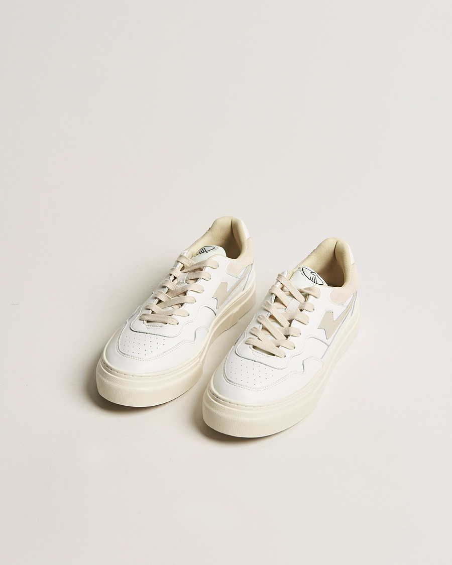 Mies | Valkoiset tennarit | Stepney Workers Club | Pearl S-Strike Leather Sneaker White/Putty
