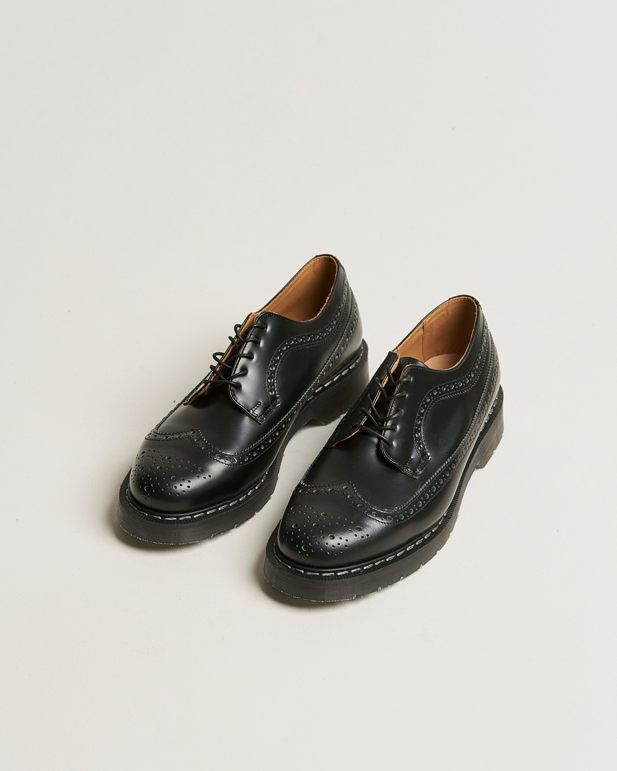 Mies | Käsintehdyt kengät | Solovair | American Brogue Shoe Black Shine