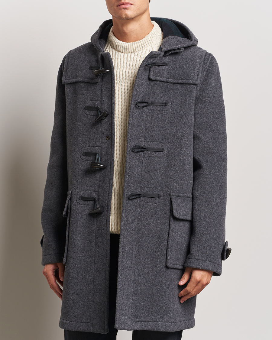 Mies |  | Gloverall | Morris Duffle Coat Grey/Blackwatch