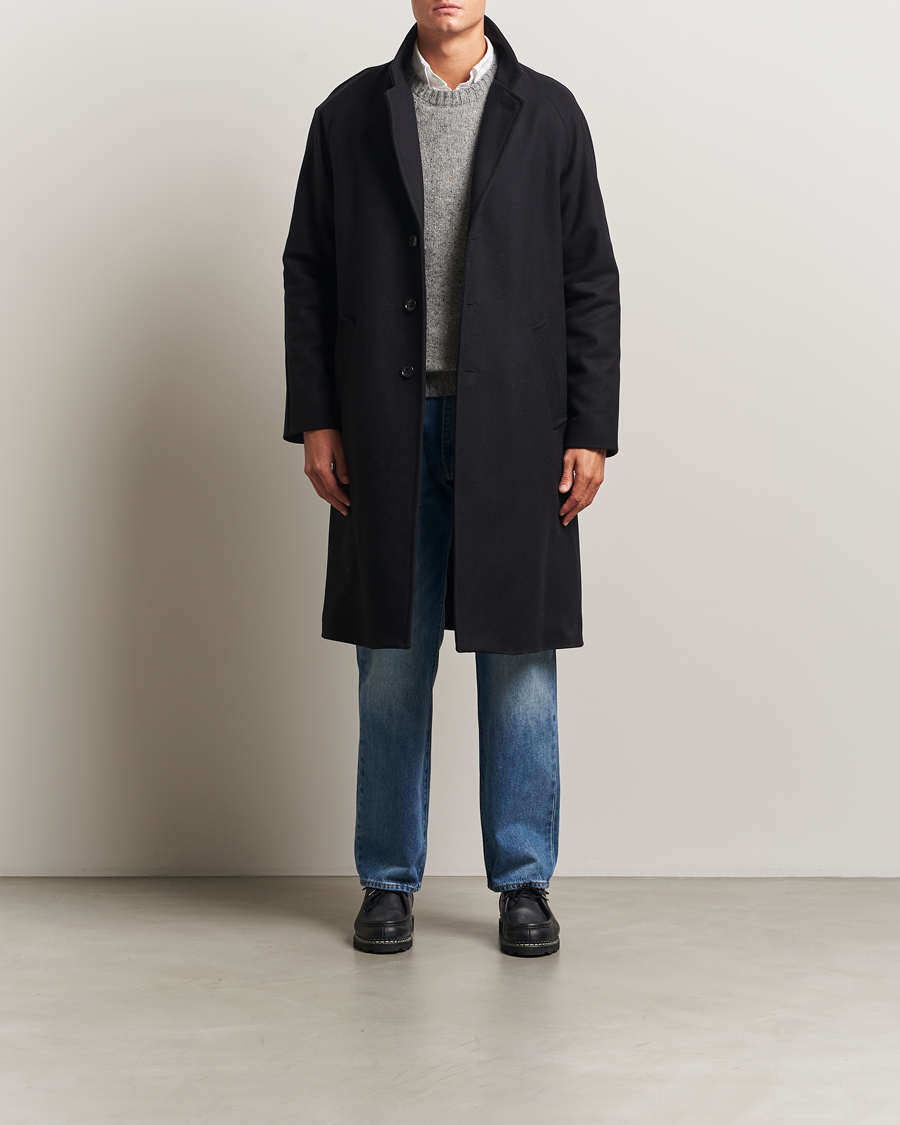 Mies | Takit | Gloverall | Chesterfield Wool/Cashmere Refined Coat Black