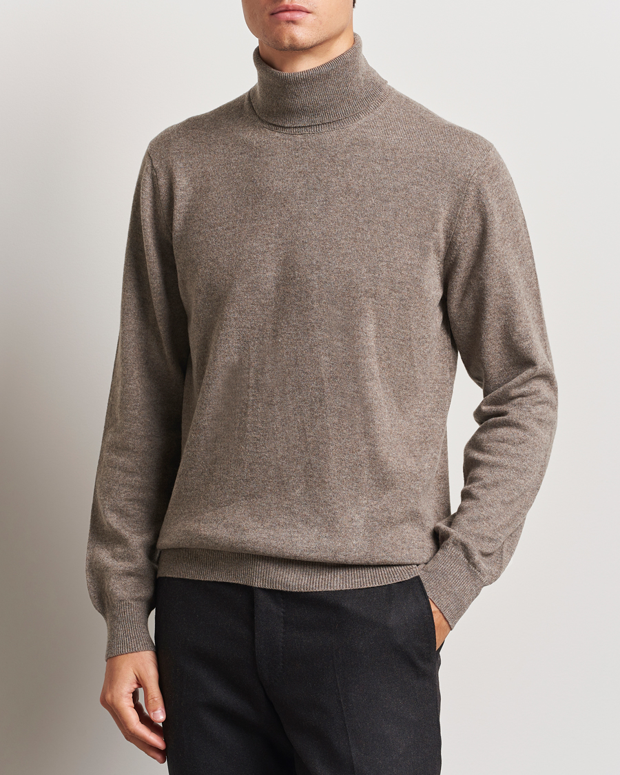 Mies |  | Piacenza Cashmere | Cashmere Rollneck Sweater Brown