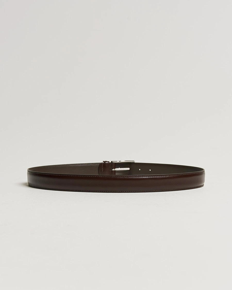 Mies | Vyöt | Anderson's | Leather Suit Belt 3 cm Dark Brown