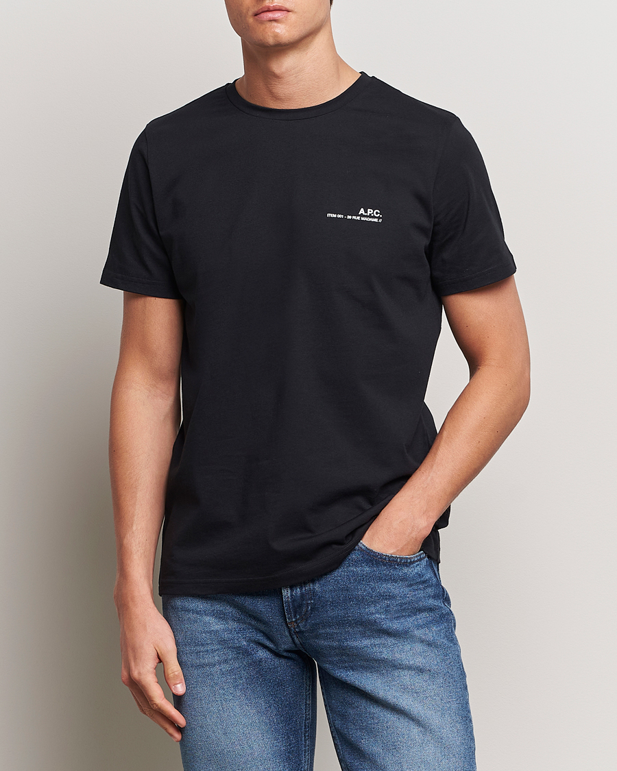 Mies | T-paidat | A.P.C. | Item T-Shirt Black