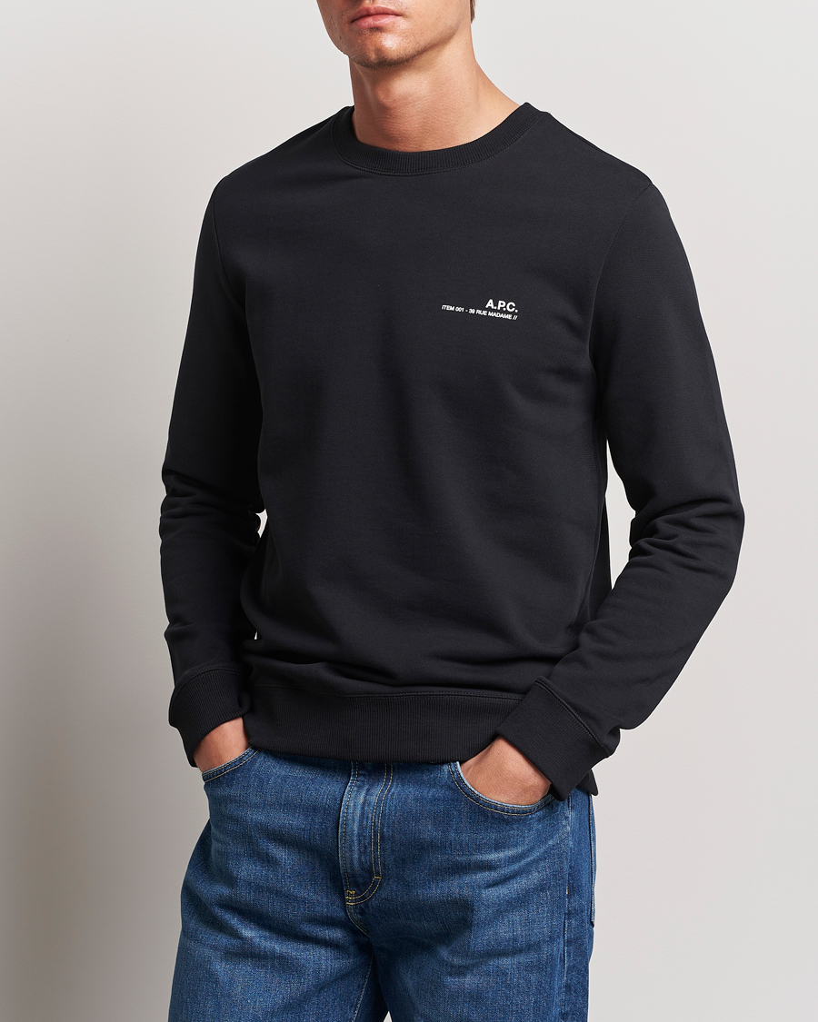 Mies | Collegepuserot | A.P.C. | Item Sweatshirt Black