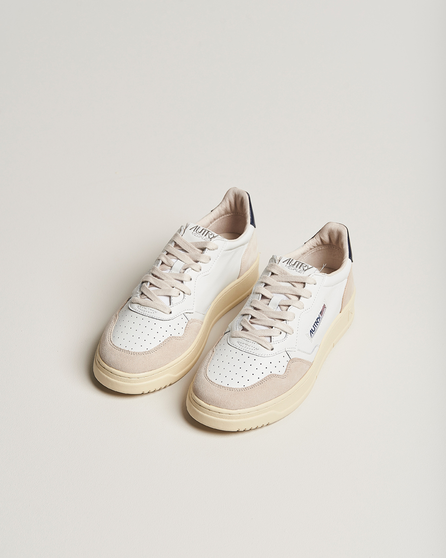 Mies | Autry | Autry | Medalist Low Leather/Suede Sneaker White/Blue