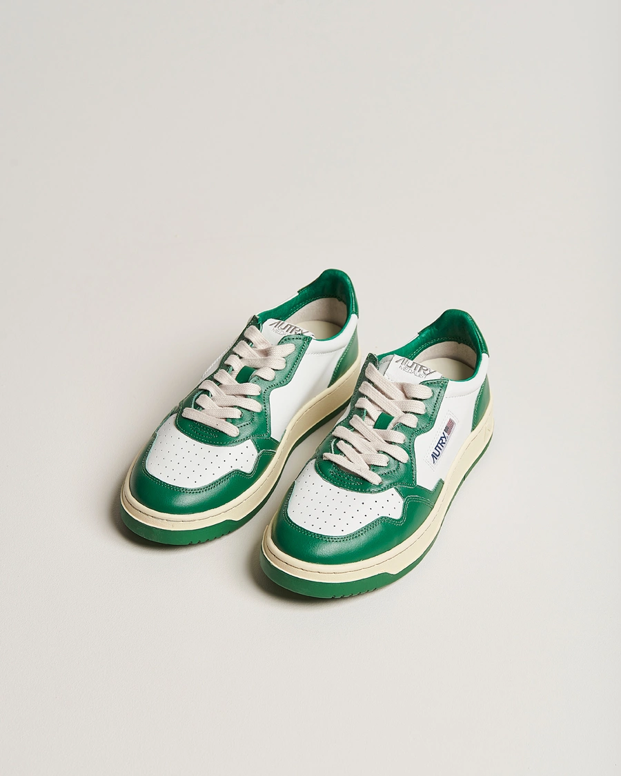Mies | Autry | Autry | Medalist Low Bicolor Leather Sneaker White/Green