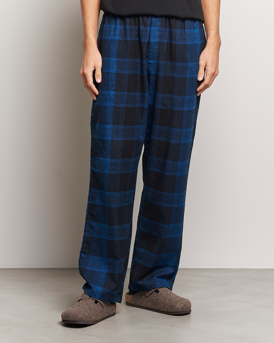 Mies | Yöpuvut ja kylpytakit | Calvin Klein | Flannel Pyjama Pants Black/Blue