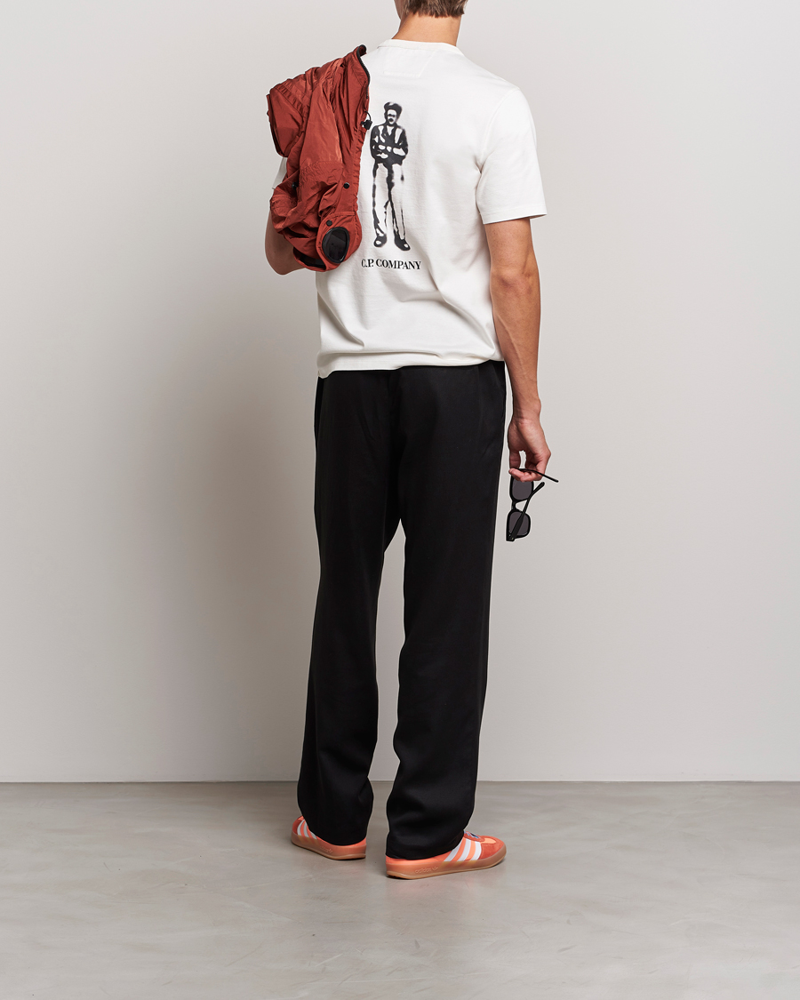 Mies | T-paidat | C.P. Company | Mercerized Jersey Logo T-Shirt White