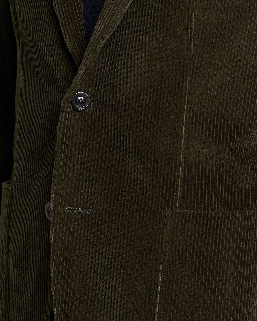 Mies | Pikkutakit | Boglioli | K Jacket Corduroy Blazer Dark Green