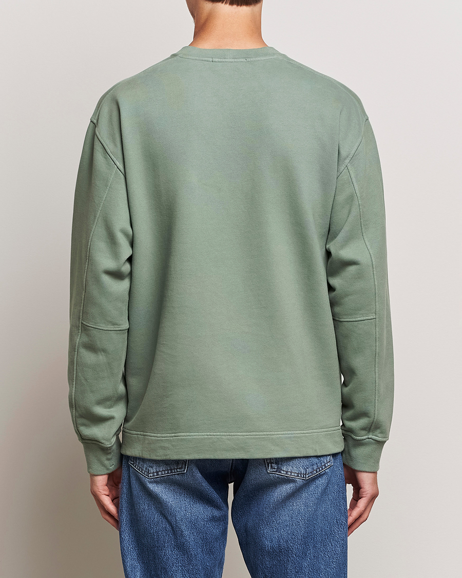 Mies | Puserot | Stone Island | Garment Dyed Fleece Logo Sweatshirt Sage