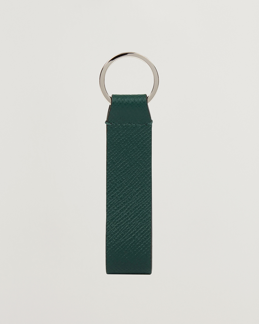 Mies | Avaimenperät | Smythson | Panama Leather Keyring Forest Green