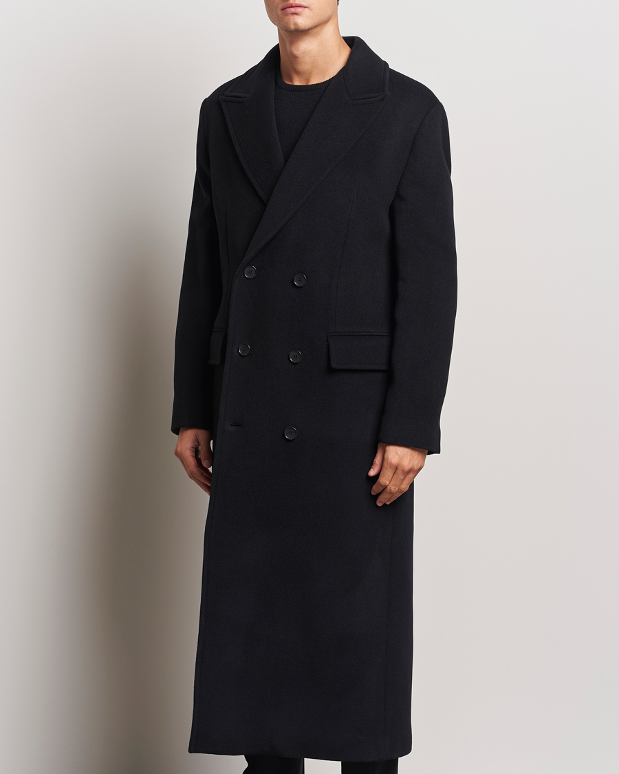 Mies |  | Filippa K | Double Breasted Wool Coat Black