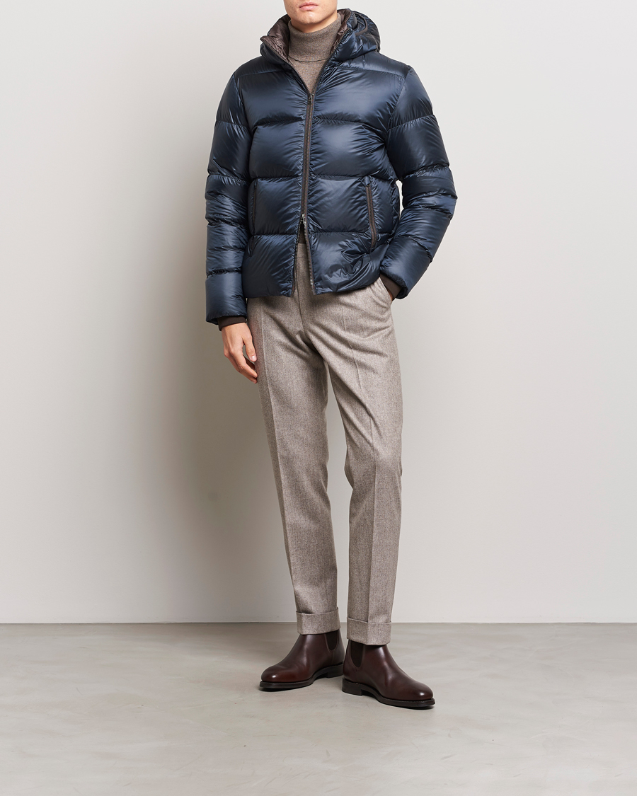 Mies | Takit | Herno | Ultralight Nylon Down Jacket Navy