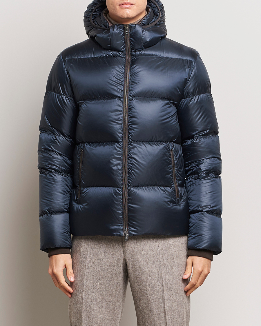 Mies | Takit | Herno | Ultralight Nylon Down Jacket Navy