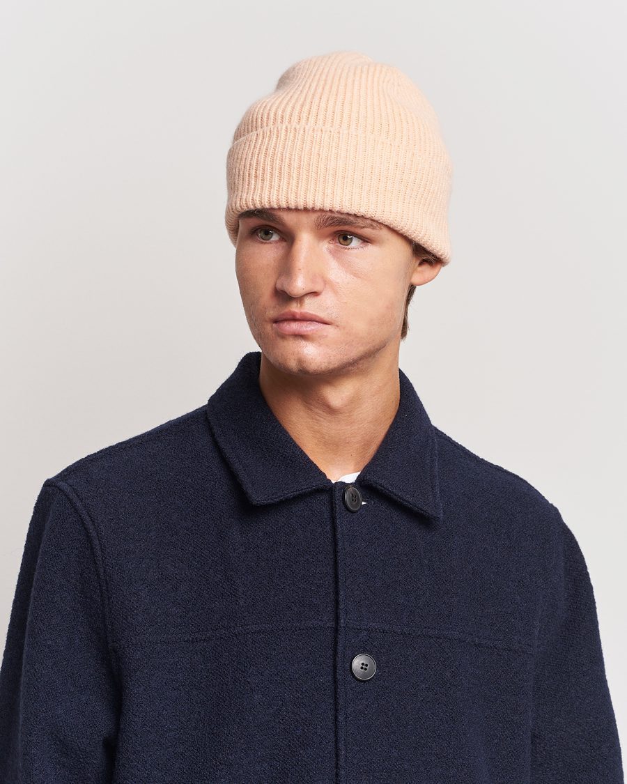 Mies |  | Le Bonnet | Lambswool/Caregora Beanie Peach