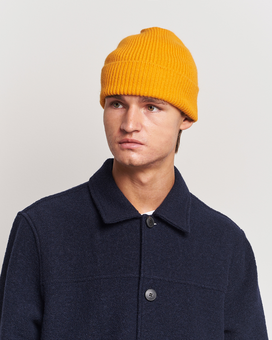 Mies |  | Le Bonnet | Lambswool/Caregora Beanie Orange Peel