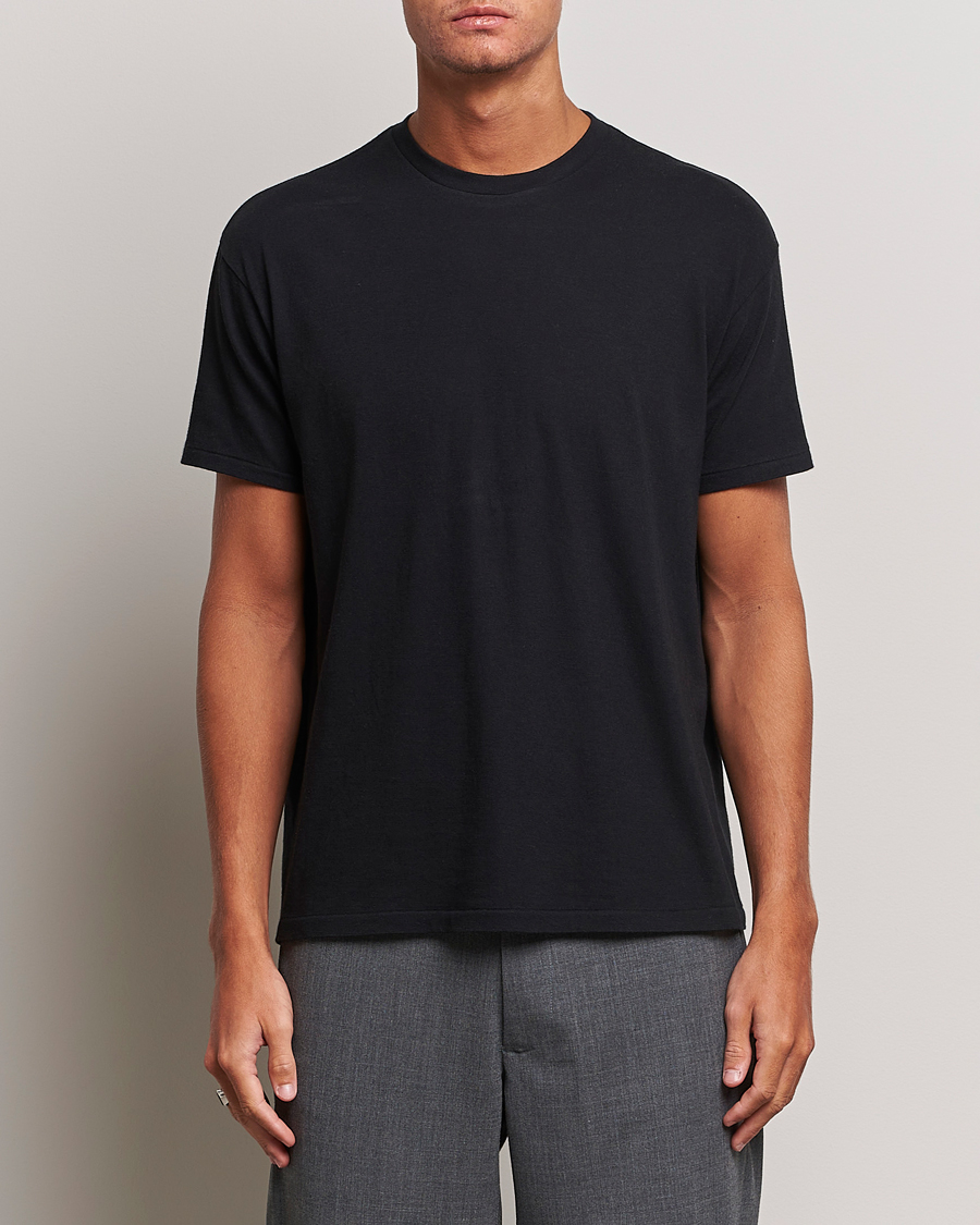 Mies |  | Auralee | Seamless Crew Neck T-Shirt Black