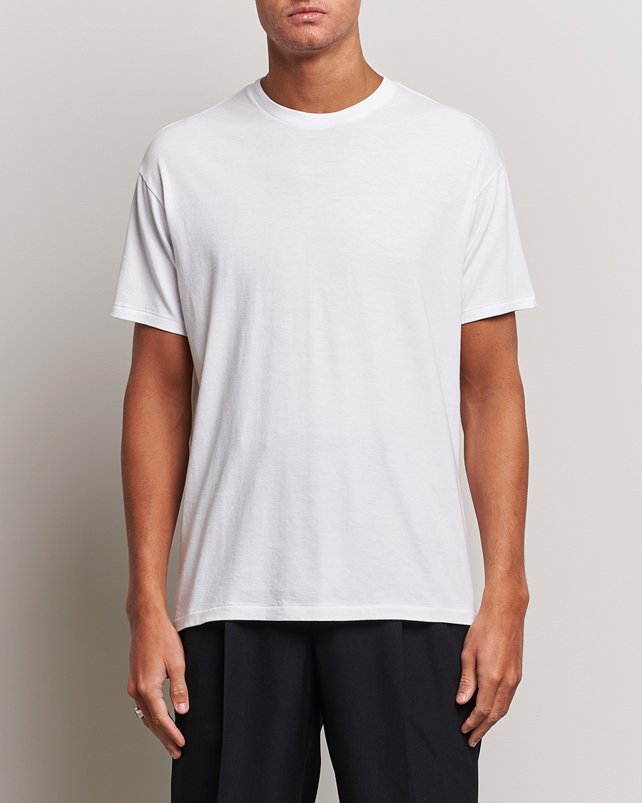 Mies |  | Auralee | Seamless Crew Neck T-Shirt White