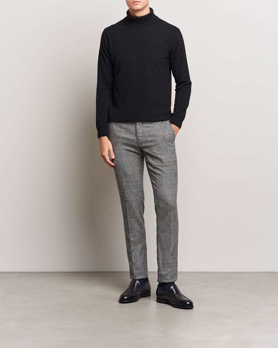 Mies | Housut | Incotex | Slim Fit Prince Of Wales Check Pants Grey