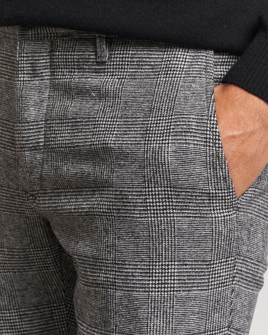 Mies | Housut | Incotex | Slim Fit Prince Of Wales Check Pants Grey
