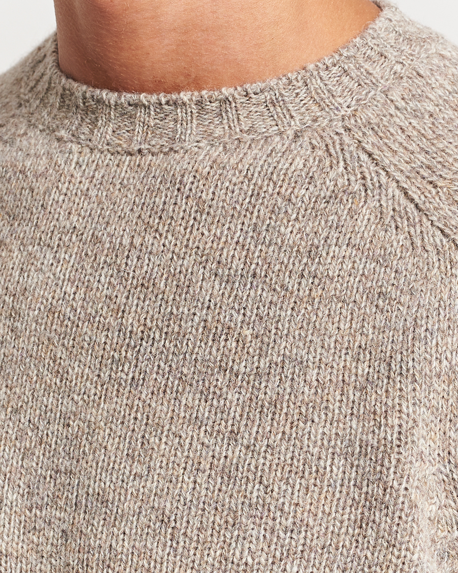 Mies | Puserot | Filson | Irish Wool 5-Guage Knitted Sweater Natural/Brown