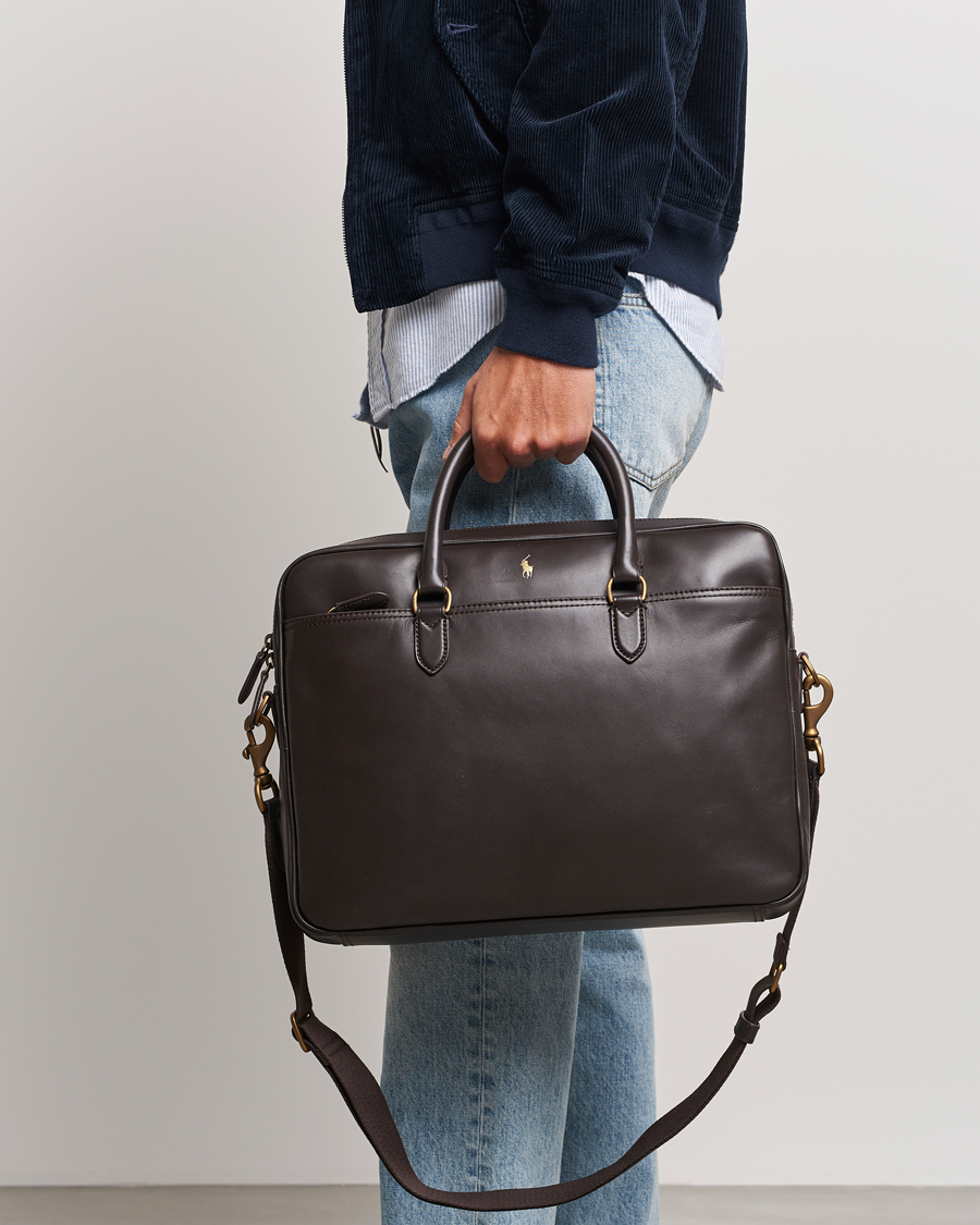 Mies |  | Polo Ralph Lauren | Leather Briefcase Dark Brown