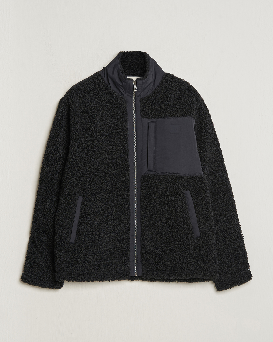 Mies | Puserot | GANT | Sherpa Fleece Full Zip Black