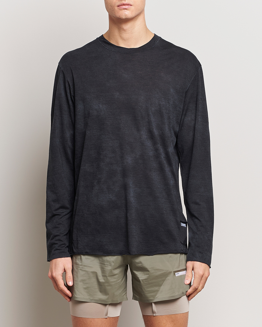 Mies | Vaatteet | Satisfy | CloudMerino Long Sleeve T-Shirt Batik Black