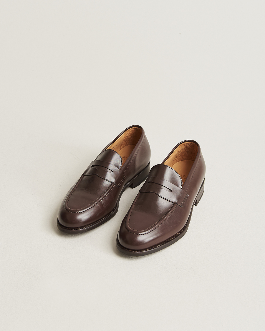 Mies | Käsintehdyt kengät | Myrqvist | Stenhammar Loafer Dark Brown Calf