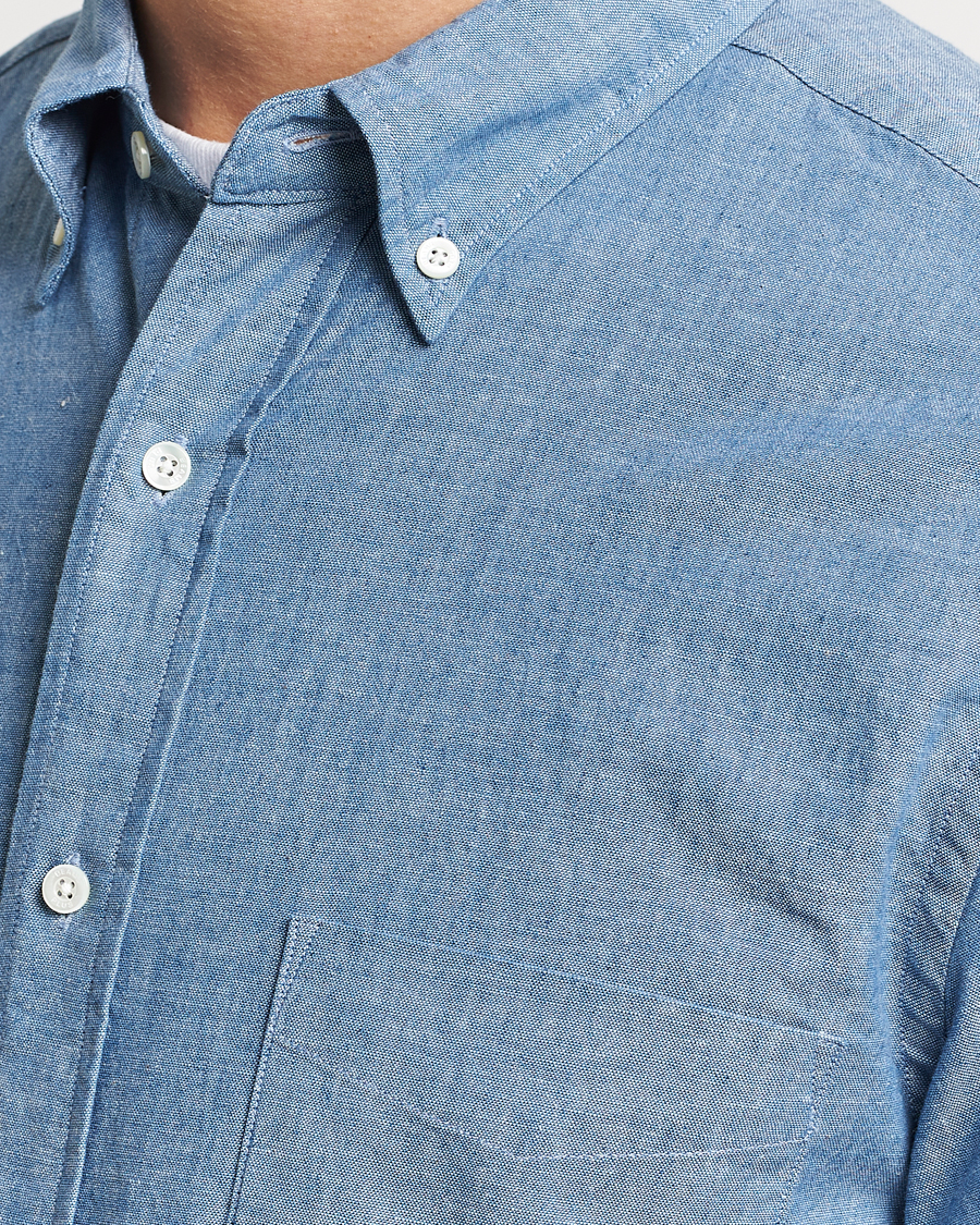 Mies | Kauluspaidat | BEAMS PLUS | Chambray Button Down Shirt Light Blue