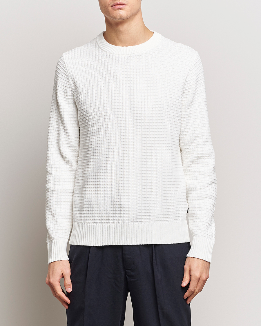 Mies |  | J.Lindeberg | Archer Structure Sweater Cloud White
