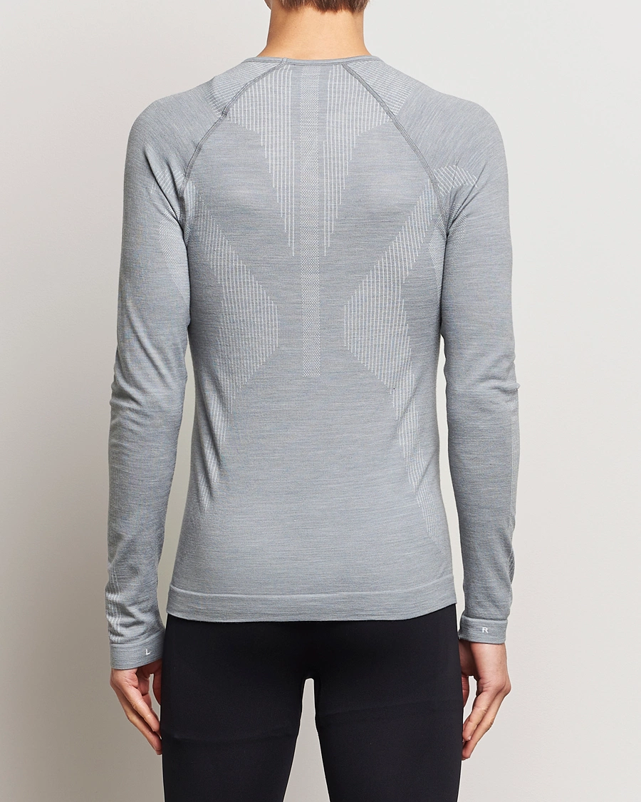 Mies | Active | Falke Sport | Falke Long Sleeve Wool Tech Shirt Grey Heather