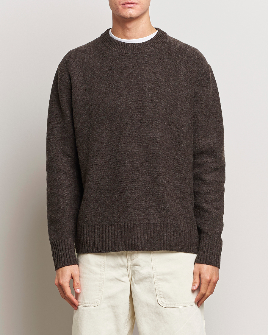 Mies |  | A Day\'s March | Tietar Boiled Merino Sweater Java Brown