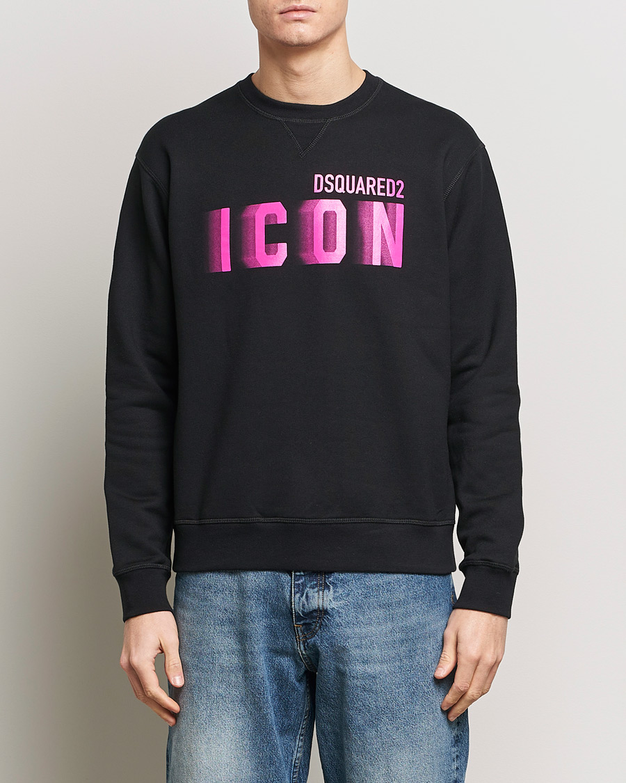 Mies | Vaatteet | Dsquared2 | Cool Fit Icon Blur Crew Neck Sweatshirt Black