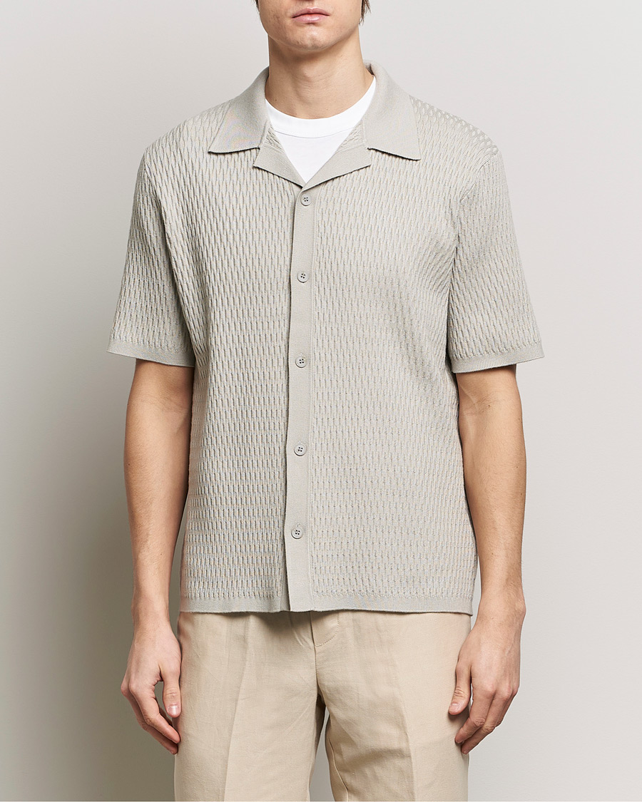 Mies |  | Samsøe Samsøe | Sagabin Resort Collar Short Sleeve Shirt Moonstruck