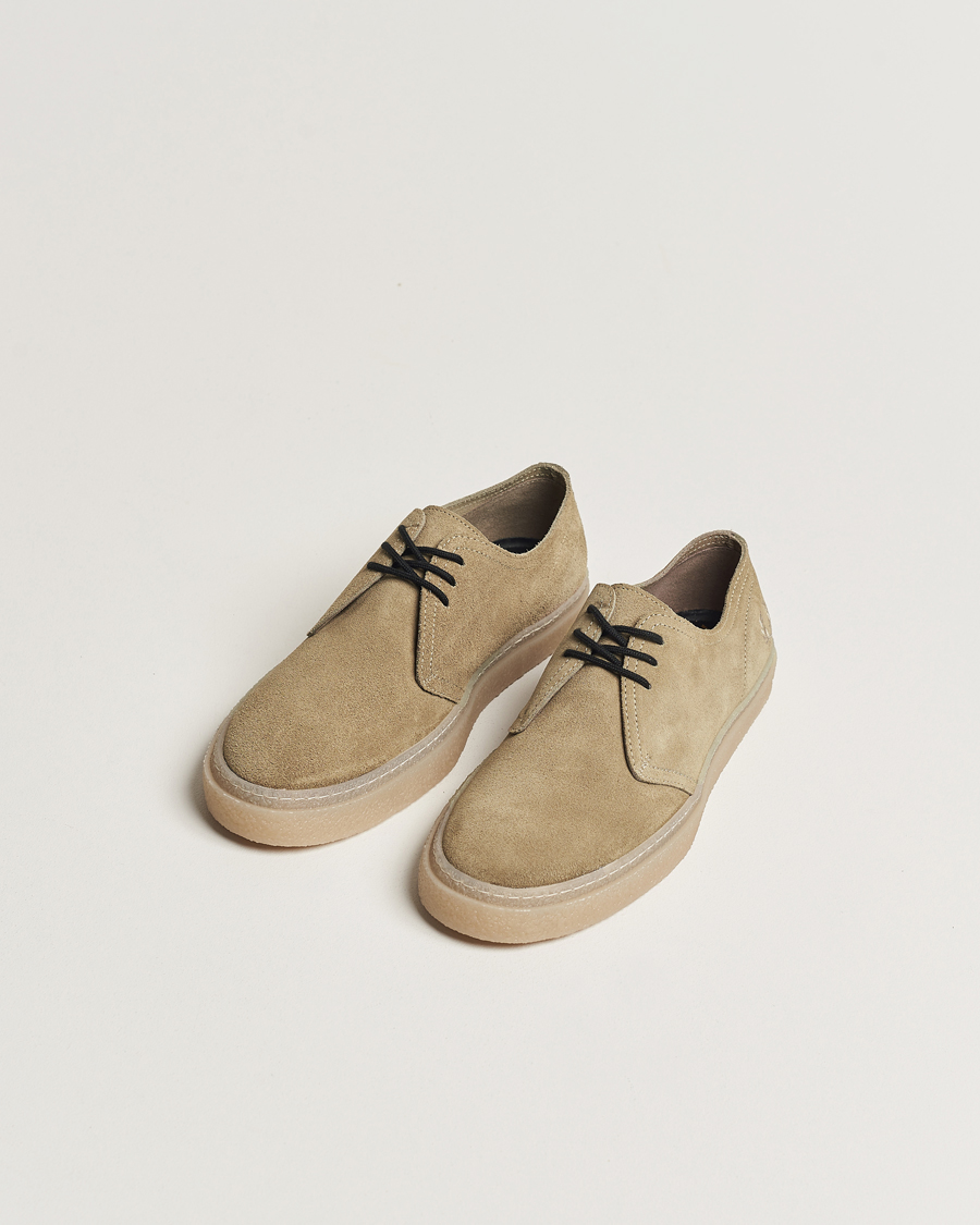 Mies | Best of British | Fred Perry | Linden Suede Shoe Warm Grey
