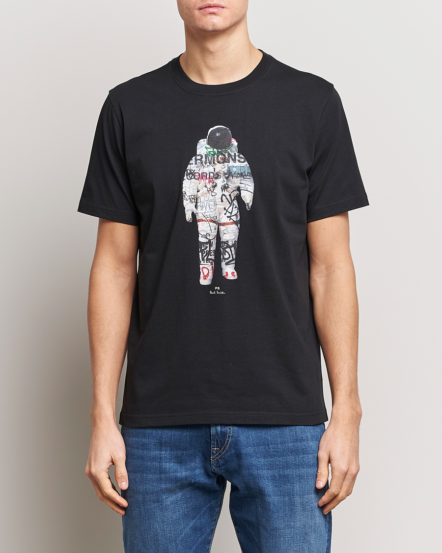 Mies | Paul Smith | PS Paul Smith | Astronaut Crew Neck T-Shirt Black