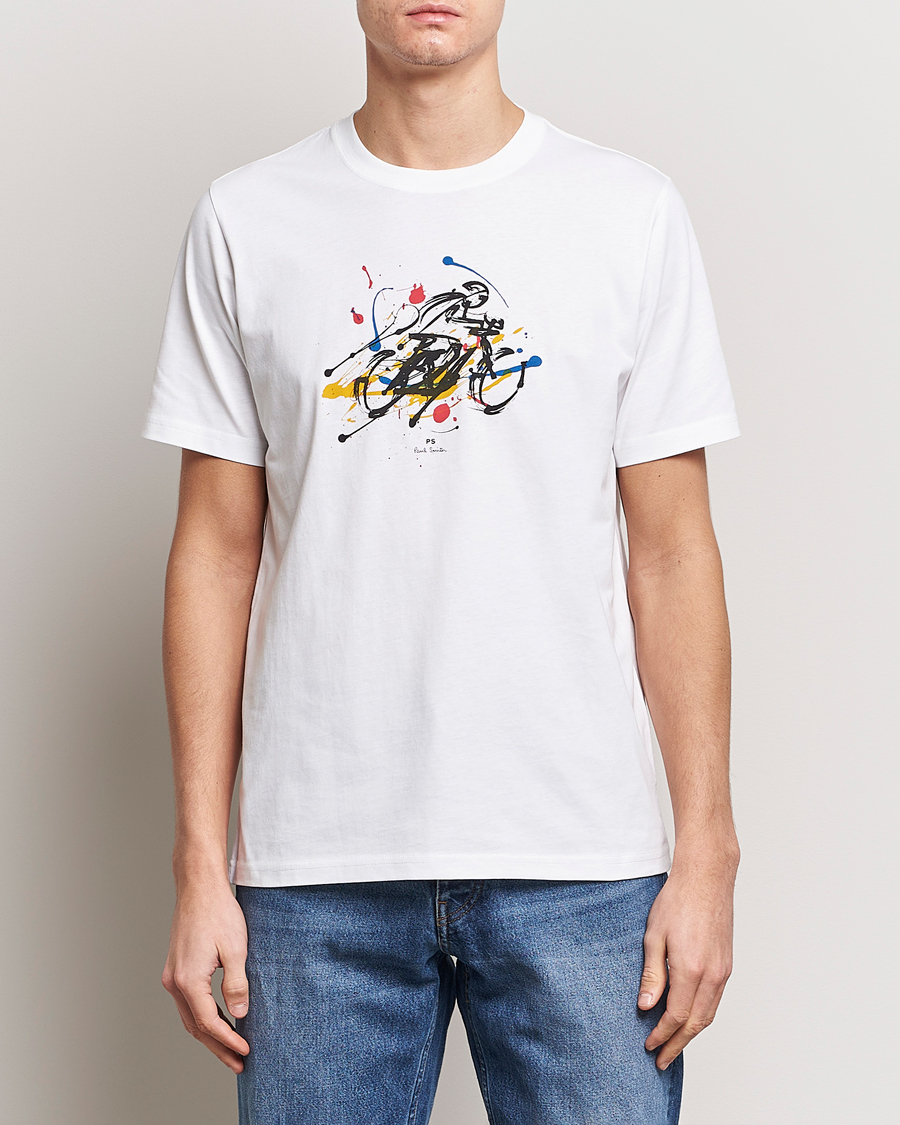 Mies | PS Paul Smith | PS Paul Smith | Cyclist Crew Neck T-Shirt White