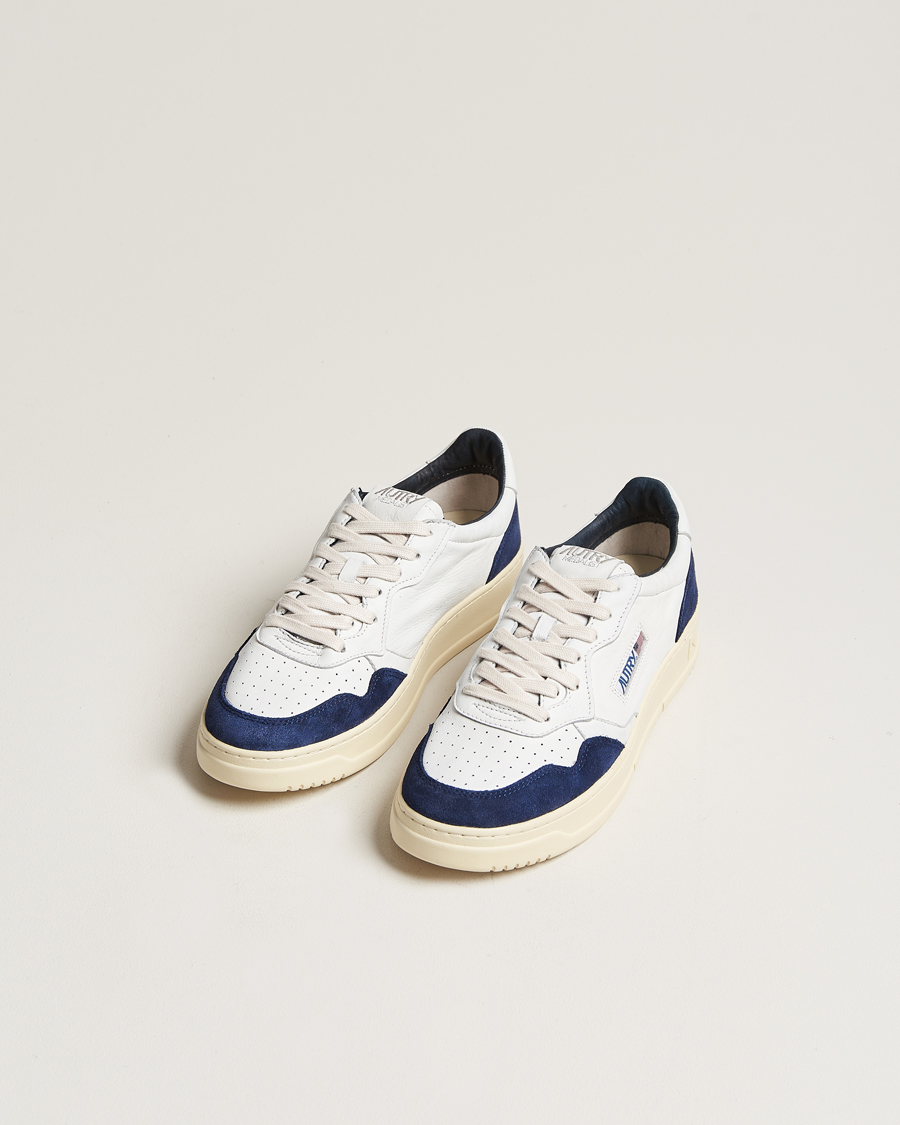 Mies | Autry | Autry | Medalist Low Goat/Suede Sneaker White/Navy