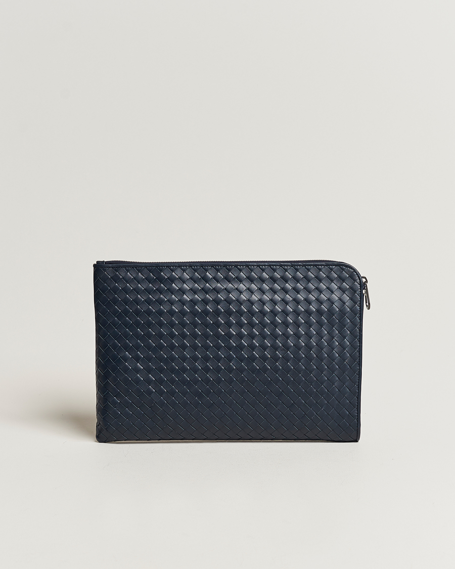 Mies | Bottega Veneta Pre-Owned Intrecciato Document Case Blue | Bottega Veneta Pre-Owned | Intrecciato Document Case Blue