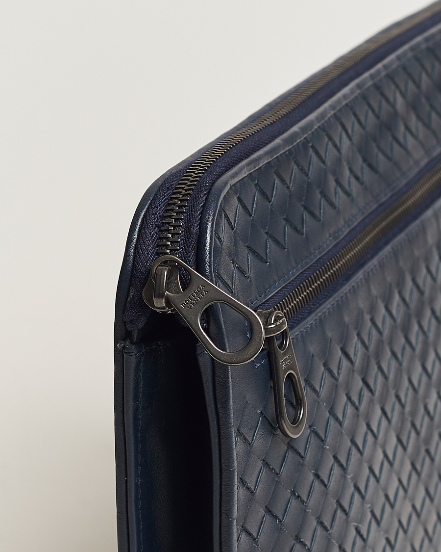 Mies | Bottega Veneta Pre-Owned Intrecciato Document Case Blue | Bottega Veneta Pre-Owned | Intrecciato Document Case Blue
