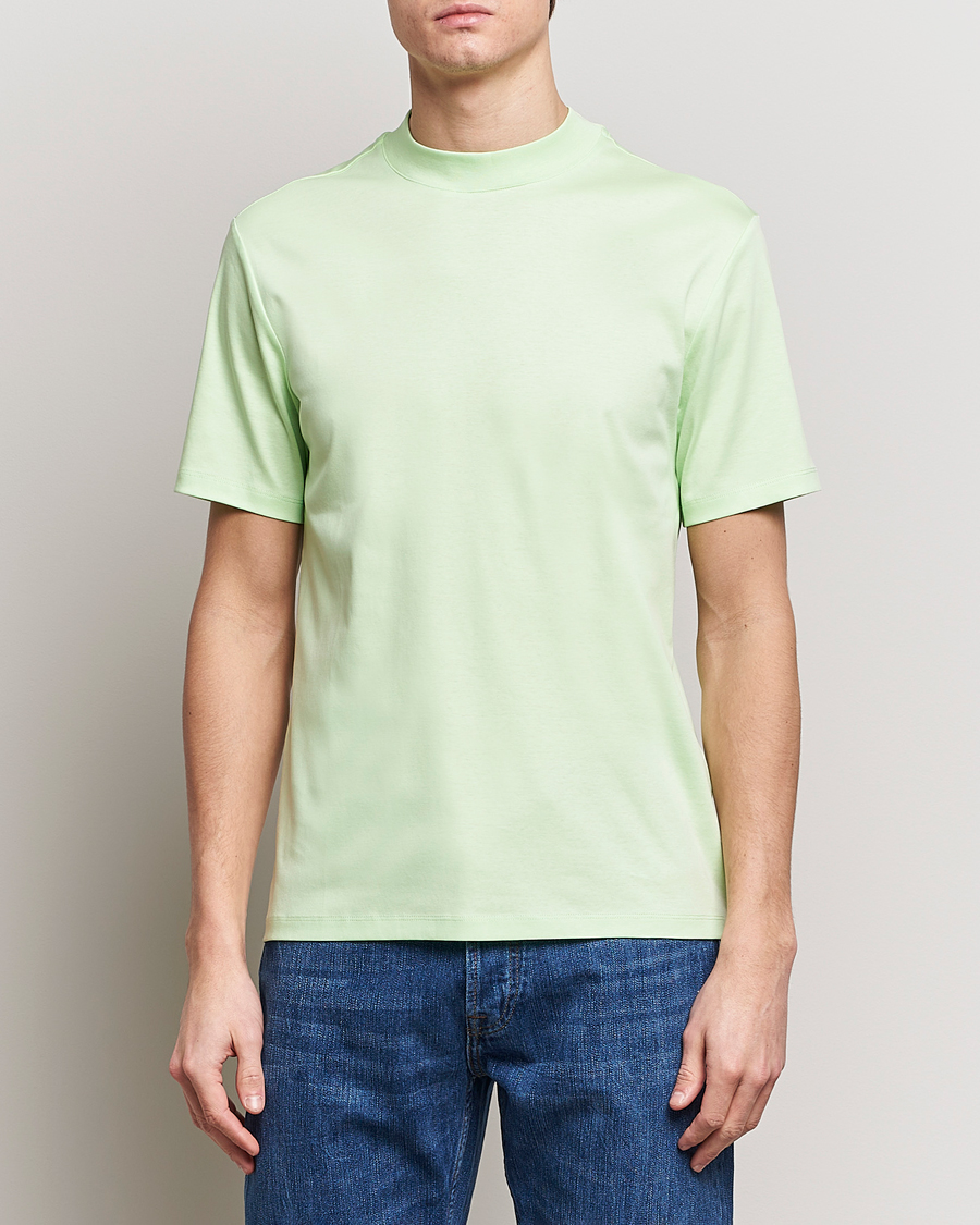 Mies | J.Lindeberg | J.Lindeberg | Ace Mock Neck T-Shirt Paradise Green